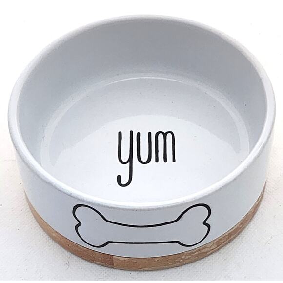 PET BOWL-Dog-Food-Water-Simple Design-Wood Bottom-Small - Picture 6 of 8